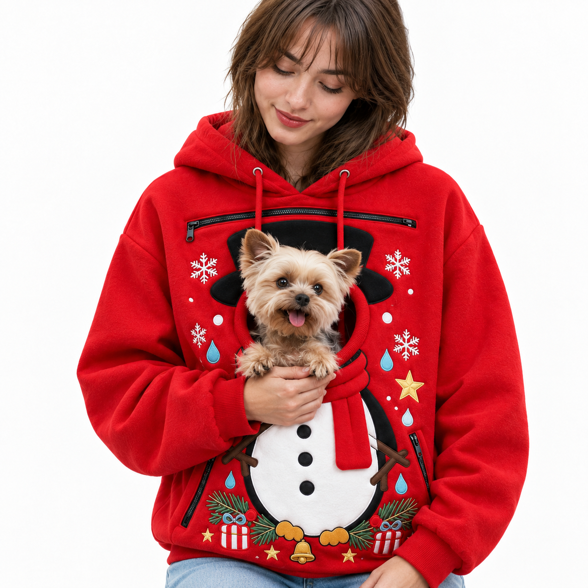 Sudadera navideña con bolsillo para tu perro